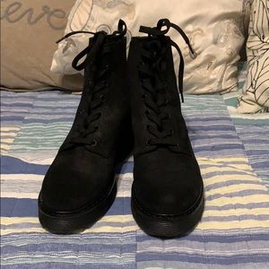 BRAND NEW Vince Black Monastir Combat Boots Size 8